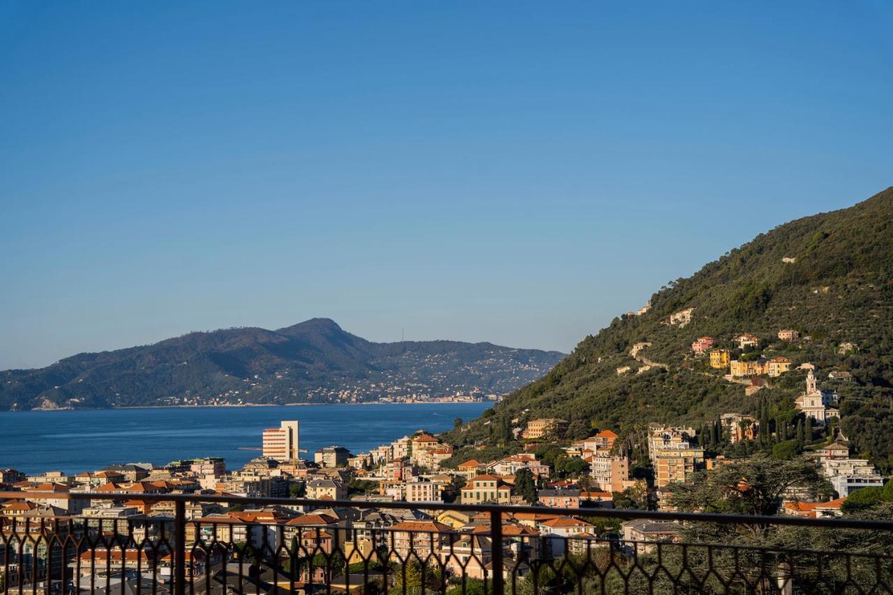 093 - Casa Panorama, Vista Mare E Vista Portofino, 500 Metri Centro Di Chiavari, Posto Auto Gratis Incluso Apartamento Exterior foto