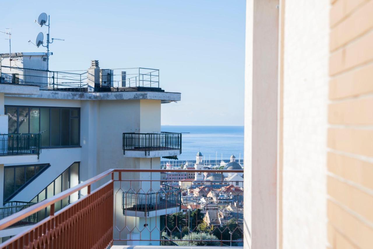 093 - Casa Panorama, Vista Mare E Vista Portofino, 500 Metri Centro Di Chiavari, Posto Auto Gratis Incluso Apartamento Exterior foto